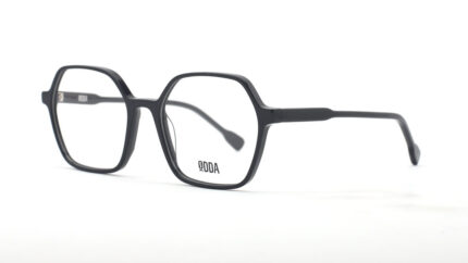 gafas de vista negras hexagonales de pasta fina