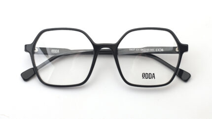 gafas de vista negras hexagonales de pasta fina