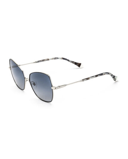 gafa de sol metalica de mujer grande redonda de color azul