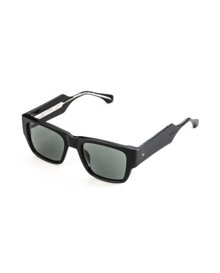 gafa de sol negra cuadrada oversize con varilla ancha de hombre