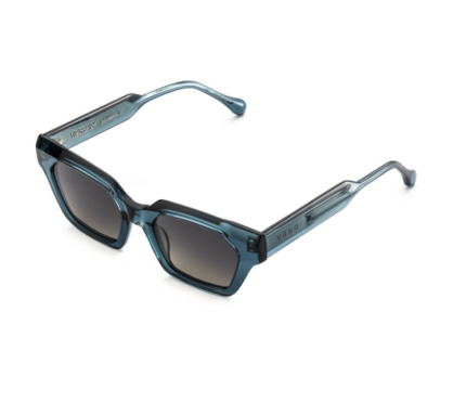 gafa de mujer con forma alargada cat-eye de acetato y color azul