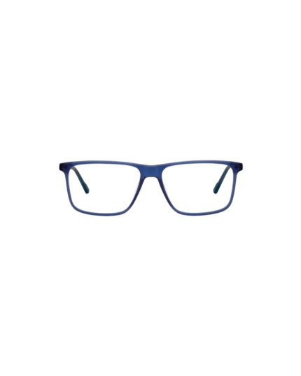 gafas de vista rectangulares de caballero en color azul mate de pasta