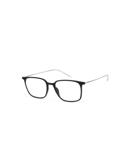 gafas de vista cuadradas negras con frontal de acetato y varillas de titanio ultraligero