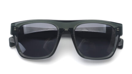 gafa de pasta de hombre de acetato gris verde con lentes en gris