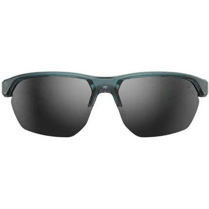gafa de sol deportiva unisex negra con las lentes grises envolvente
